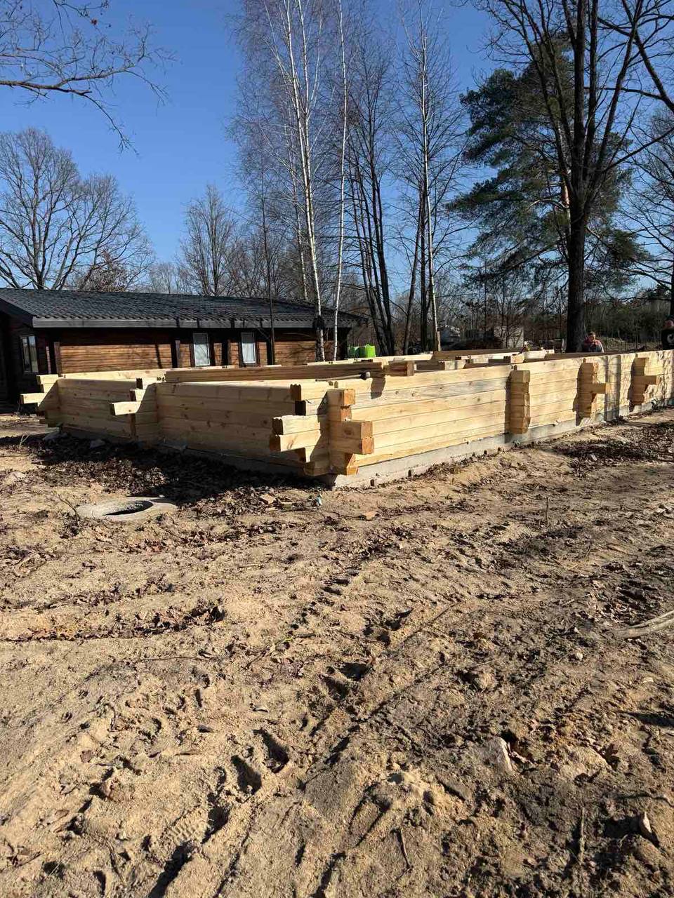 New cabin foundations